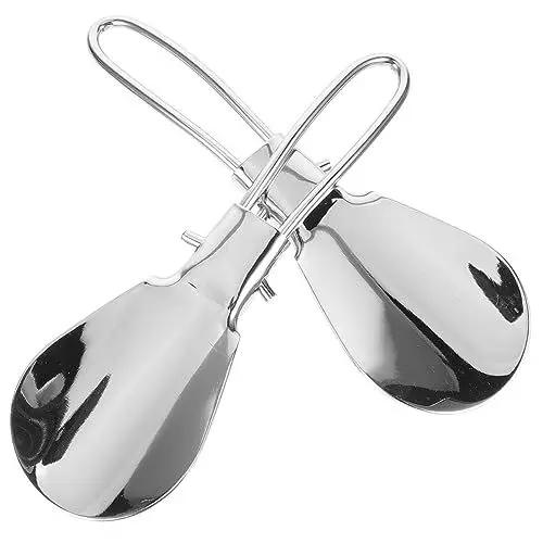 Produktbild: minkissy 2stücke Teiliges Edelstahl Schuhlöffel Mit Langem Griff Robuster Schuhanzieher Für Herren Damen Und Senioren Praktisch Für Reisen Und Täglichen Gebrauch Komfortabler Handgriff