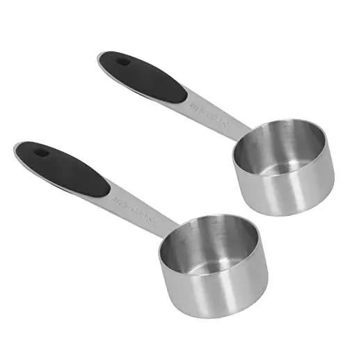 Produktbild: 2 Stück Kaffee-Messlöffel, Edelstahl, 1/8 Tasse, 30 Ml, Mess-Esslöffel, Esslöffel, Proteinpulver-Messlöffel für Kaffeebohnen, Milchpulver, Tee