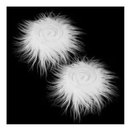 Produktbild: 2 Stück Kunstfell zum Basteln Plüschstoff Meterware Weißer Faux Fur Fell zum Basteln Geeignet für Weihnachtswichtel, Wichtelbärte, Wichtelhaarherstellung Weiß