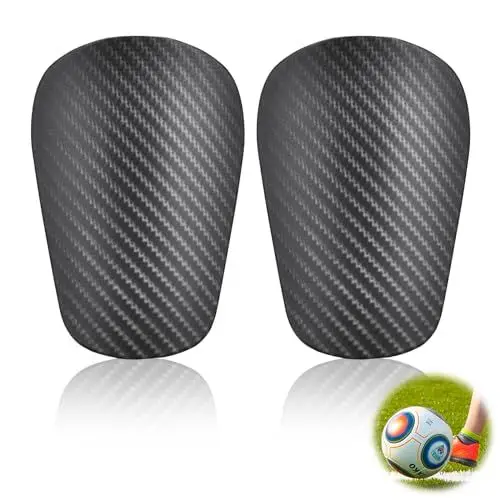 Produktbild: 2 Stück Mini Schienbeinschoner Fußball,Fußball-Schienbeinschoner,Dunkelgrau 10 x 6 cm Extra Mini Schienbeinschoner für Jugendliche und Erwachsene Schutzausrüstung