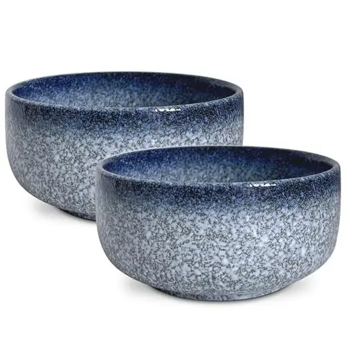 Produktbild: 2 Stück Müslischalen Groß aus Porzellan, 950ml Keramik Ramen Schüssel Set für Küche, Servierschüsseln Müslischüsseln Suppenschalen Salatschale Pastaschüssel Schalen Bowl Set