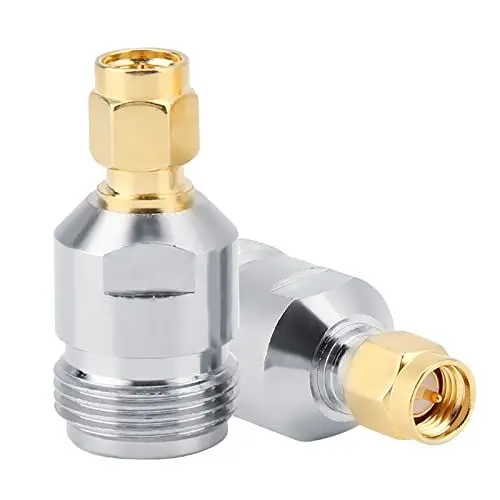 Produktbild: 2 Stück N Buchse an SMA-Stecker HF-Koaxial-Koaxialadapter, N Buchse an SMA-Buchse HF-Koaxialadapter N an SMA-Koaxialbuchsen-Steckverbinder Testkonverter