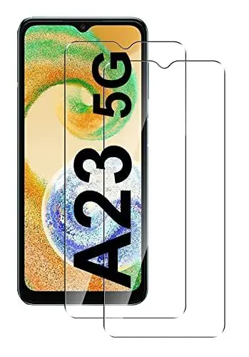 Produktbild: (2 Stück) Panzer Schutz Glas für Samsung Galaxy A23 / A23 5G Schutzfolie, 9H Härte Folie, kratzfrei, Anti-Öl Glas, Anti-Bläschen