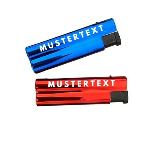 Produktbild: 2 Stück Personalisierung Jet Sturmfeuerzeug mit Wunschtext | Lasergravur | Geschenk Idee | Jet Flamme Feuerzeug | Paar Geschenke Wunschgravur Wunsch Name