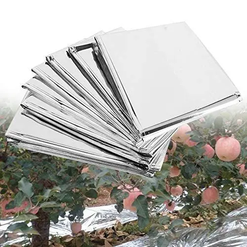 Produktbild: 2 Stück Pflanze Reflektierende Film, PETP-Folie Hoch-Reflektorisch Mylar Garten Deckblatt, Reflektierende Folie Pflanzen, für den Einsatz im Garten und Gewächshaus, 210x120cm, Silber