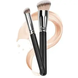 Produktbild: 2 Stück Professional Makeup Tools Schminkpinsel Make Up Pinsel Foundation Pinsel Concealer Pinsel mit Weicher Synthetischer Faser für Concealer Flüssige Foundation