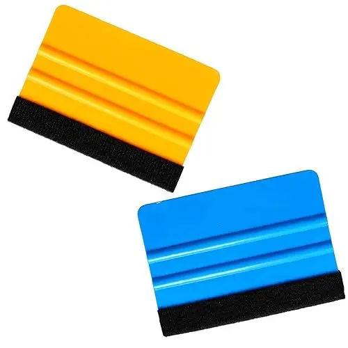 Produktbild: 2 Stück Rakel Rakel für Folie Soft Folierungs Werkzeug Folienrakel Kunststoff Rakel für Fensterfolie Squeegee for Vinyl mit Filzkante für Auto,Möbelfolie,Fensterfolie,Folierung