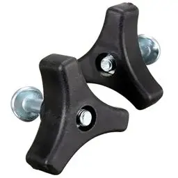 Produktbild: 2 Stück Rasenmäher-Dreieck Griff Knauf Schraube Mutter Schraube Griff teile Gartenwerkzeug Zubehör für Honda Rasenmäher/Rasenmäher(FARBE:schwarz)