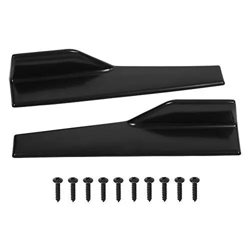 Produktbild: 2 Stück Rocker-Seitenschweller, passend für Universal-Fahrzeuge, schwarze Außenseite, untere Linie, Verlängerungen, Panel-Splitter, Lippe, Body-Kit, Universal-Canards