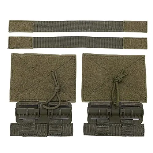 Produktbild: 2 Stück Rucksack Zusatztaschen, Weste Schnellverschluss Set MOLLE Removal Buckle Weste Entfernung Schnalle Set Schnellverschluss Set Zubehör für taktischen Rucksack Riemenschnallen Zubehör (Grün)