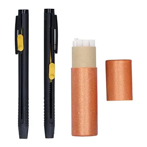 Produktbild: 2 Stück Schneiderkreide mit Nachfüllungen, Nähen, unsichtbare Marker-Kreidestifte, Schärfen von Schneiderkreidestiften für DIY-Handwerk, Nähen, Markieren