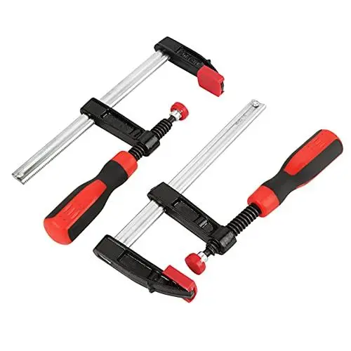 Produktbild: 2 Stück Schraubzwinge Set, F Klemmzwinge Temperguss Spannweite Holzbearbeitung Clamps Bar Stahlmaterial, DIY Handwerkzeug Kit Verbreitet beim Kleben und Spleißen (2Pcs 50x150mm)