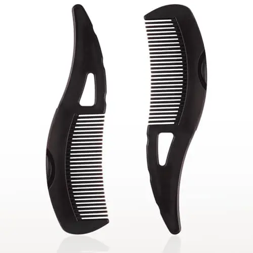 Produktbild: 2 Stück Schuppenkamm, Kopfhaut Kamm, Dandruff Comb, Kamm für Saubere Kopfhaut, Entgiftungskamm Entfernung Schuppen Schmutz, Hohler Zahnkopf Energiemassagekamm Bessere Haarqualität für Damen Herren