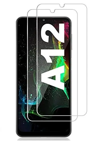 Produktbild: (2 Stück) Schutzglas kompatibel mit Samsung Galaxy A12 Panzer Schutz Glas Verbundglas Schutzfolie Echt Hart Tempered Glass 9H Kristallklar Anti-Kratzen