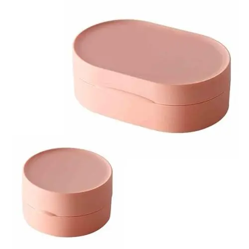 Produktbild: 2 Stück Seifendose Reise Wasserdicht,Seifenbox Festes Shampoo Reise Seifendose,Wasserdicht Seifenschale mit Deckel,Seifenschachtel für Badezimmer Camping und Fitnessstudio(Rosa)