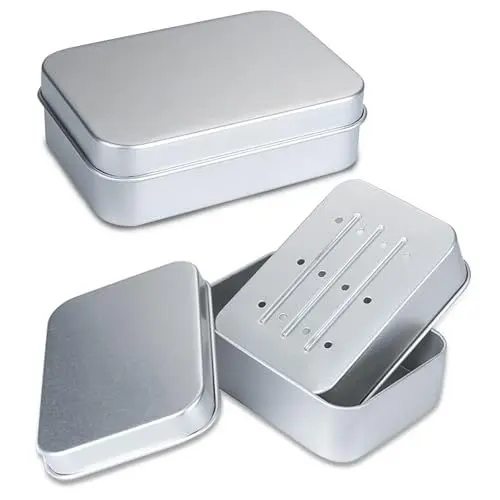 Produktbild: 2 Stück Seifendose aus Aluminium