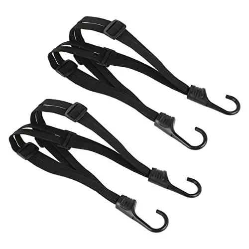 Produktbild: 2 Stück Spanngurt Fahrrad, Expander mit Haken, Gepäckspanner, Expander für Fahrrad Gepäckträger, Spanngurte mit Haken für Gepäckträger Fahrrad Gepäckträger Motorrad Gepäck(Schwarz)