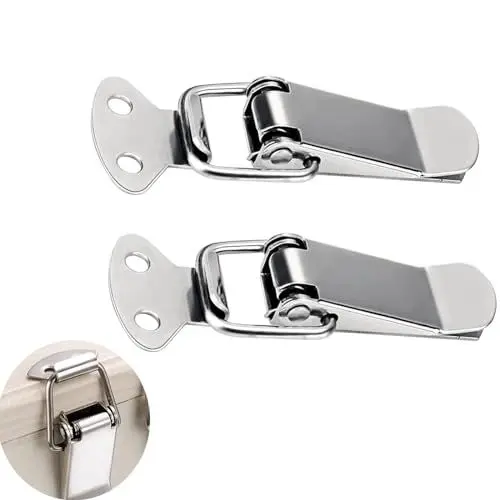 Produktbild: 2 Stück Spannverschluss Edelstahl, Kistenverschluss, Spannverschluss Klein für Case Box, Toolbox, Schublade, Schrank, Truhe