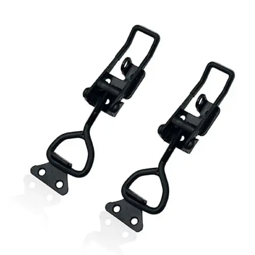 Produktbild: 2 Stück Spannverschluss, Kistenverschluss Einstellbare Toggle Clamps Metall Hebel Verschluss Schnappverschluss Kniehebelspanner Verstellbar für Box Schrank Tragfähigkeit 100KG/220Lbs
