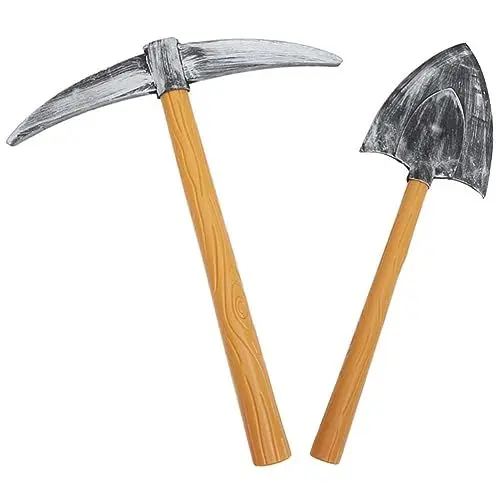 Produktbild: TOYANDONA 2 Stück Spitzhacke Kostümzubehör Schaumstoff Spitzhacke Spielzeug Schaufel Spielzeug Zwerg Halloween Kostüm Requisiten Fake Garten Party Trick Requisiten Für