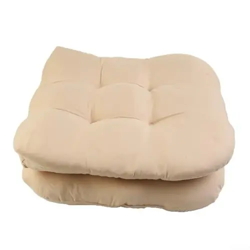 Produktbild: 2 Stück Stuhlkissen Ersatzkissenpolster U-förmiges Kissen Sofa Rattan Stuhlkissen 48x48x7.5 cm Sessel Sofa Rattan Gartenkissen Sitzpolster für Stuhl Rattanmöbel Gartenmöbel Kissen(Khaki)