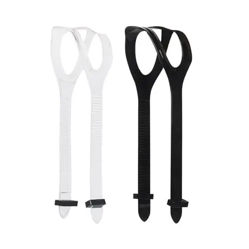 Produktbild: 2 Stück Tauchmaskenband, Silikon Ersatz Maskenband Taucherbrille Universelles Schnorchelmaskenband für Tauchen, Schwimmen, Schnorchel(Schwarz,Transparent)