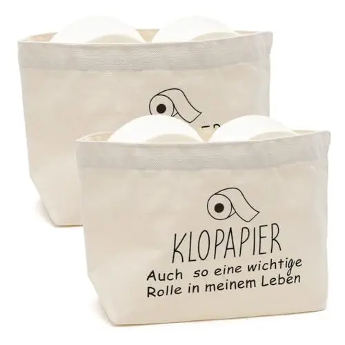 Produktbild: 2 Stück Toilettenpapier Aufbewahrung, Witzige Klopapier Aufbewahrung, Platzsparende klopapier rollen organizer, WC Papier Ersatzrollenhalter, Toilettenpapierhalter Korb, Badezimmer Deko
