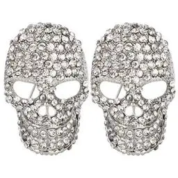 Produktbild: Pssopp Brosche Totenkopf Strass Schmuckrausch Brosche 2 Stück Brosche Dekoration Kleidernadel, Dekorationszubehör, 1,5 X 1 inch