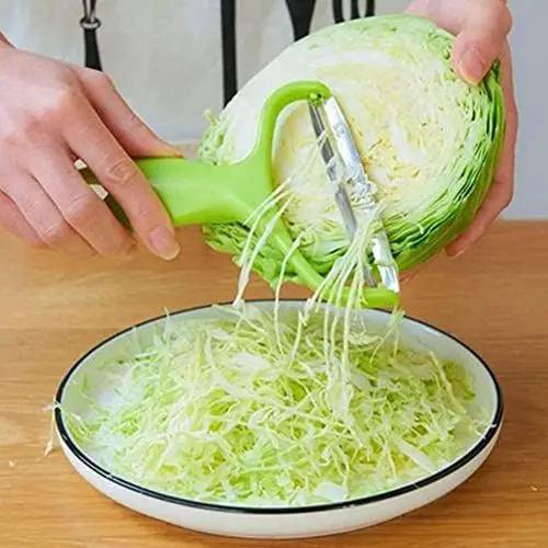 Produktbild: 2 Stück Universalschäler Edelstahl, Kartoffel- und Kohlschäler, Reibe, Salat, Multifunktionsreibe Multifunktion Y-Förmig Gemüseschäler mit Pendelklinge Universalschäler für Gemüse Obst Karotten