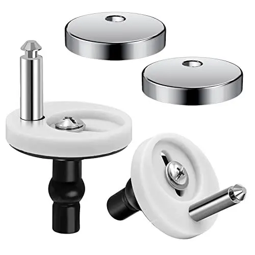 Produktbild: 2 Stück WC Sitz Befestigungsset, Scharnier für Toilettendeckel Befestigung Universal Schrauben Zubehör für Toilettensitz Toiletten Sitz Reparatur Teile, Toiletten Sitz Schrauben Zubehör