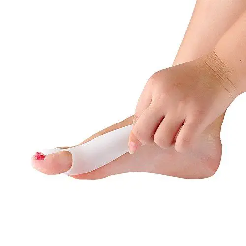 Produktbild: 2 Stück Zehenspreizer für überlappende Zehen, Silikon-Bunion-Zehenabstandshalter, Zehenschutzpolster, Bunion Corrector, Glätteisen, Spreizer, weiß, für Erwachsene