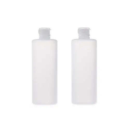 Produktbild: 2 Stück nachfüllbare Kunststoff-Quetschflasche mit Klappdeckel, Kosmetik-Toilettenartikel, Aufbewahrungsbehälter, Reiseflasche für Shampoo, Duschgel, Lotion, Gesichtsreiniger (200 ml)