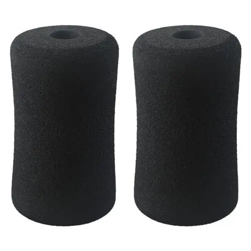 Produktbild: 2 Stück schwarze Schaumstoff-Fußpolster für Hantelbank, Inversionstisch, Fitnessstudio, Workout, Maschine, Schlauchbeine, 13 x 7,1 x 2 cm, Ersatzrolle (20 x 70 x 120 mm)