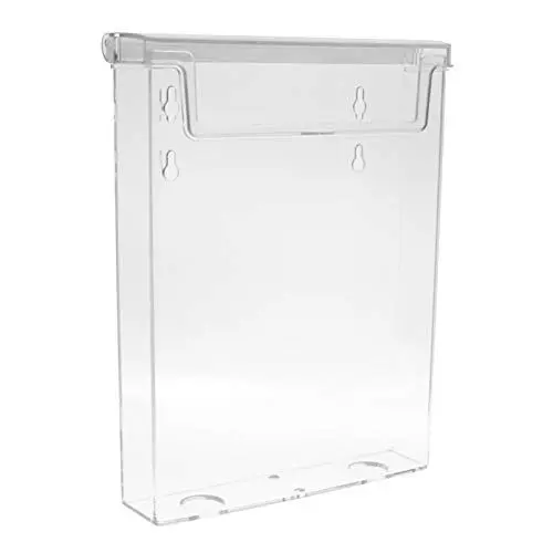 Produktbild: 2 Stück taymar DIN A5 Prospekthalter, Prospektbox mit Deckel, Wetterfest (auch für den Außenbereich geeignet)