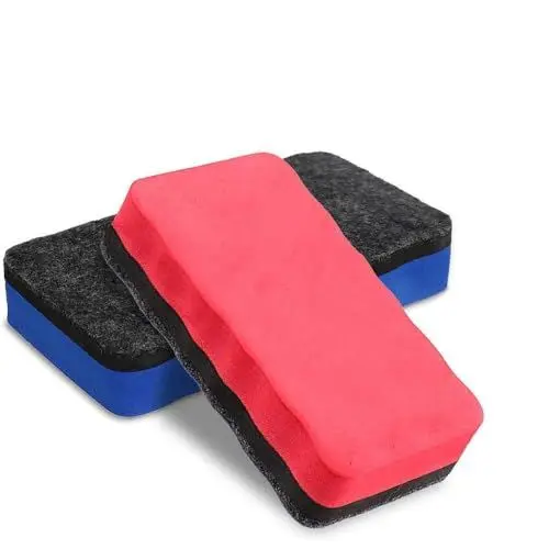 Produktbild: 2 Stück, whiteboard schwamm, Whiteboard Schwamm, Tafelwischer mit Dickem Filzpad,für Memoboard Magnettafel Schreibtafel