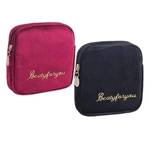 Produktbild: 2 Stücke Damenbinde Tasche Tampons Sammeln Taschen,Stillkissen, Slipeinlagen, Damenbinden und Makeup Pads (Mehrfarbig C)