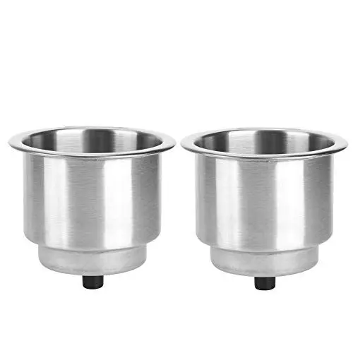 Produktbild: 2 Stücke Silber Edelstahl Getränkeregal Flaschenhalter Becherständer Bootszubehör