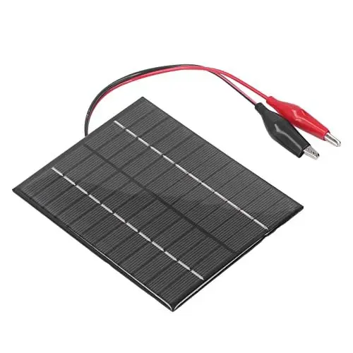 Produktbild: 2 W 12 V Solarpanel, Hohe Umwandlungseffizienz, Winddichtes Polysilizium-Solarladegerät mit Guter Ausgangseffizienz, Leicht zu Transportieren, für Solarleuchten, Radio