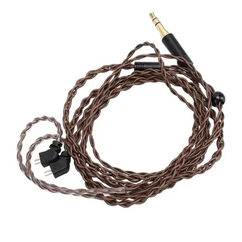 Produktbild: 2 poliges 0,78 Mm Kopfhörerkabel, 3,5 Mm auf 2 poliges 0,78 mm Kopfhörer Upgrade Kabel für TFZ, für QDC, für AS12 AS16 ZSX ZSN ZS10 Pro EDX, für UE 18Pro, für KBEAR, für