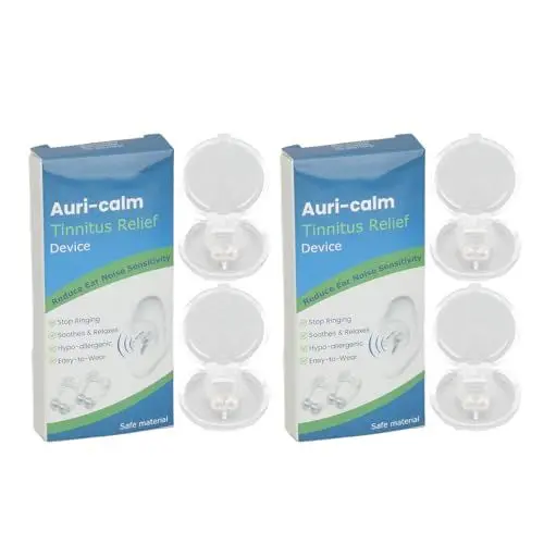 Produktbild: 2 teiliges Tinnitus Entlastungsgerät mit Sanftem Druck, Lindert Tinnitus und Reduziert Ohrenbeschwerden