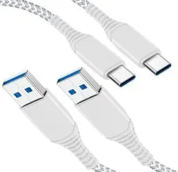 Produktbild: PS5 Controller Ladekabel,3M 2-Stück USB A auf USB C Kabel Nylon Schnellladekabel für Playstation 5/Sony PS5 Dualsense Controller,Nintendo Switch,Switch Pro Controller,Switch Lite Datenkabel,3Meter