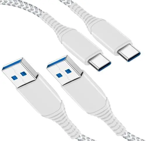 Produktbild: PS5 Controller Ladekabel,3M 2-Stück USB A auf USB C Kabel Nylon Schnellladekabel für Playstation 5/Sony PS5 Dualsense Controller,Nintendo Switch,Switch Pro Controller,Switch Lite Datenkabel,3Meter