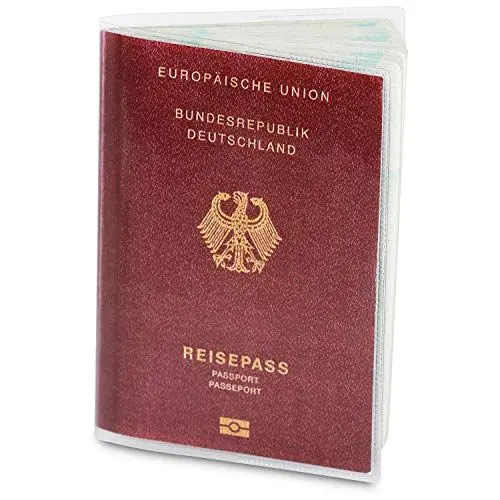 Produktbild: 2 x Reisepasshülle für den NEUEN Reisepass (ab April 2017), dokumentenecht und transparent in reißfester Schutzhülle. Schützt Ihren Pass vor Wasser, Staub und Schmutz | Zwei Passport Holders im Set