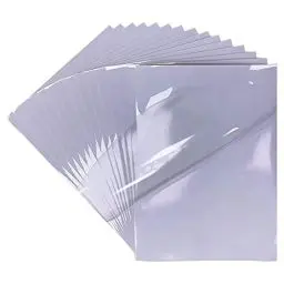 Produktbild: 20 Blatt PREMIUM Vinyl Aufkleberfolie 100% klar Selbstklebend für Laser und Tintenstrahldrucker Drucker Schnell Trocknen A4 Size kristallklar Selbstklebend Aufkleber