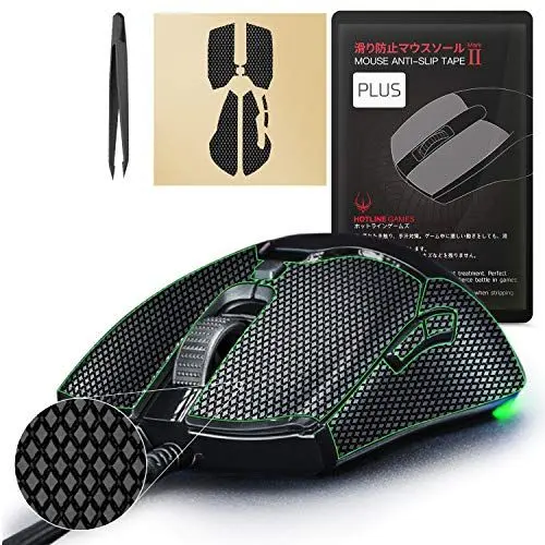 Produktbild: Hotline Games 2.0 Plus Mouse Grip Tape - Anti-Rutsch Aufkleber für Razer Viper Mini, Diamant-Texturoberfläche, Schweißresistentes Material, für Anspruchsvolle Gamer und Esports-Spieler
