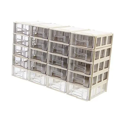 Produktbild: Garneck 20 Einheit Gadget Box Elektronische Komponente Lagerung Schublade Typ Organisation Box Kunststoff Werkzeug Lagerung Schule