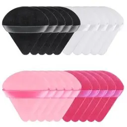 Produktbild: 20 Stk Dreieck Makeup Puderquasten, Powder Puff, Make Up Schwämmchen, Kosmetik Gesicht Puderquaste, Nass Trocken Dreieck Puderquaste Pads für Loses Puder Körperpuder Grundierung Makeup Schwämmchen