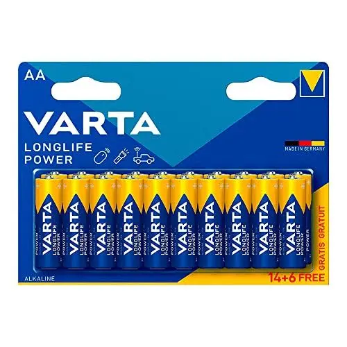 Produktbild: 20 Stück AA-Batterien LR6 1,5 V Alkaline Varta High Energy 2023