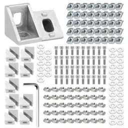 Produktbild: 20 Stück Alu Profil 20x20 Winkel, Winkelverbinder,Aluprofil 20x20,Aluwinkel Befestigungsmaterial für Befestigung von Aluminiumprofilen, für Strebenprofil,3D-Drucker,CNC-Router,DIY-Projekte