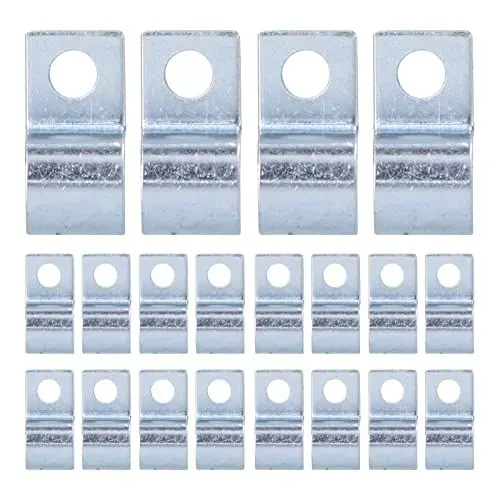 Produktbild: 20 Stück Einloch-Rohrschelle, verzinkte Kabelschelle, 304 Edelstahl-Rohrschelle für Gummiringe, Stahlrohre (16mm)